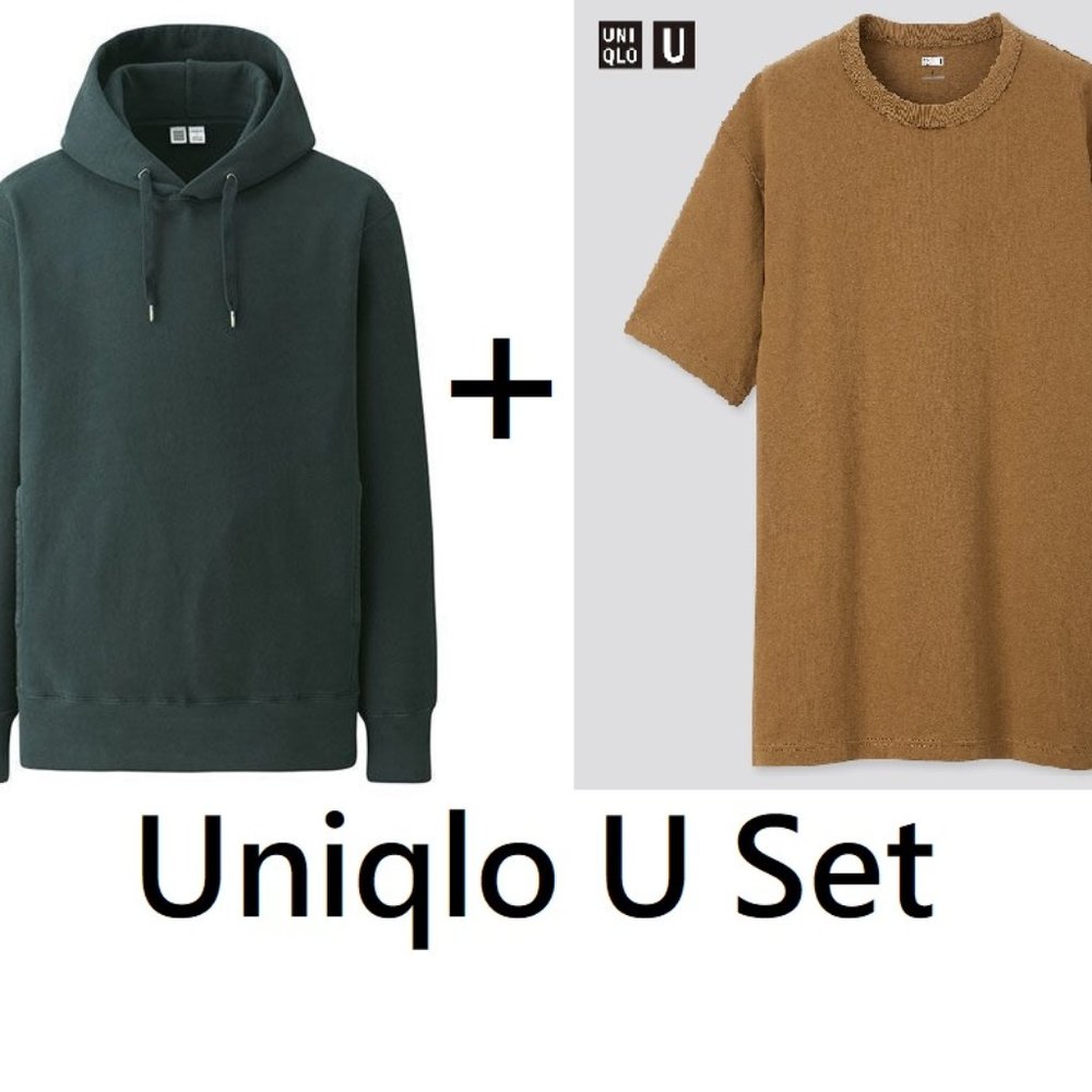 Uniqlo U Men's S Set: Hoodie and crew neck t-shirt